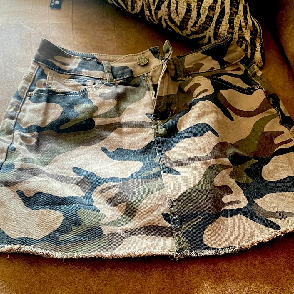 Indigo Rein Camo Mini Skirt - Olive, Brown & Tan🍒🍒